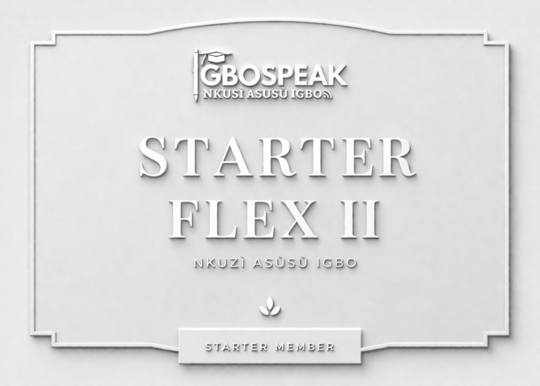 Starter Flex II (Faith Arukwe)