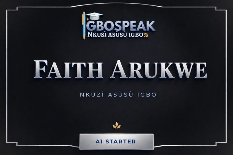 A1 Starter (Faith Arukwe)